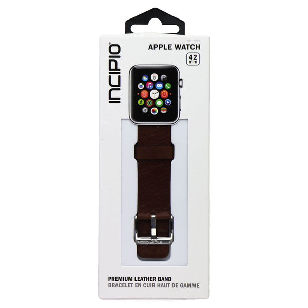 Incipio Premium Leather Apple Watch Band (42mm) - Chestnut Brown / Silver