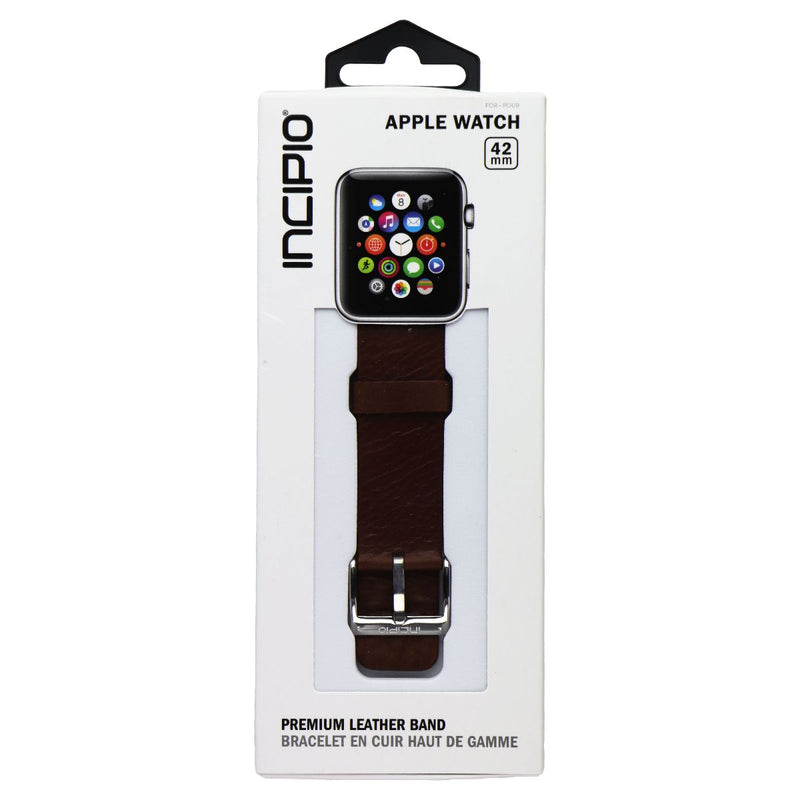 Incipio Premium Leather Apple Watch Band (42mm) - Chestnut Brown / Silver