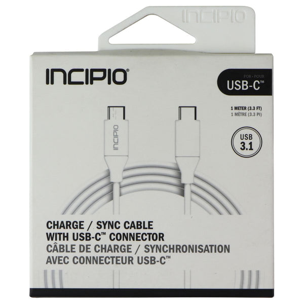 Incipio (1m/3.3-Ft) USB-C 3.1 to USB-C Charge/Sync Cable - White