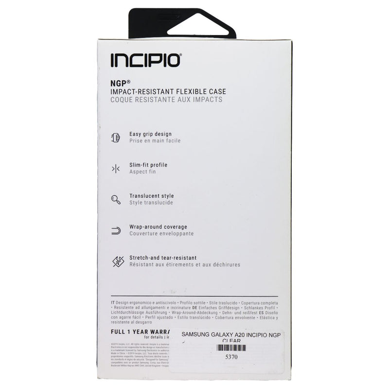 Incipio NGP Series Flexible Gel Case for Samsung Galaxy A20 - Clear