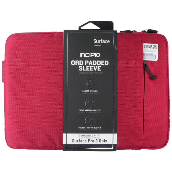 Incipio ORD Padded Sleeve Case for Microsoft Surface Pro 4 / Surface Pro 3 - Red