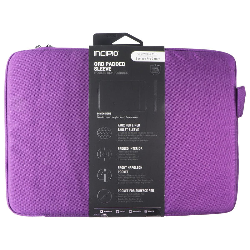 Incipio ORD Padded Sleeve Case for Microsoft Surface Pro 4 / Pro 3 - Purple