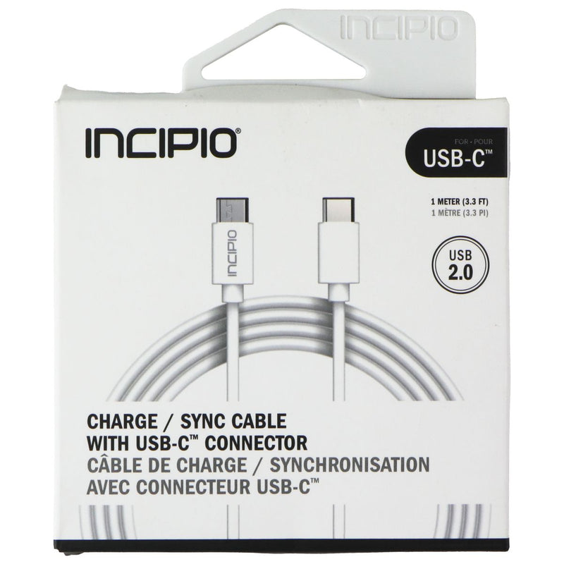 Incipio (1m/3.3-Ft) USB-C 2.0 to USB-C Charge/Sync Cable - White