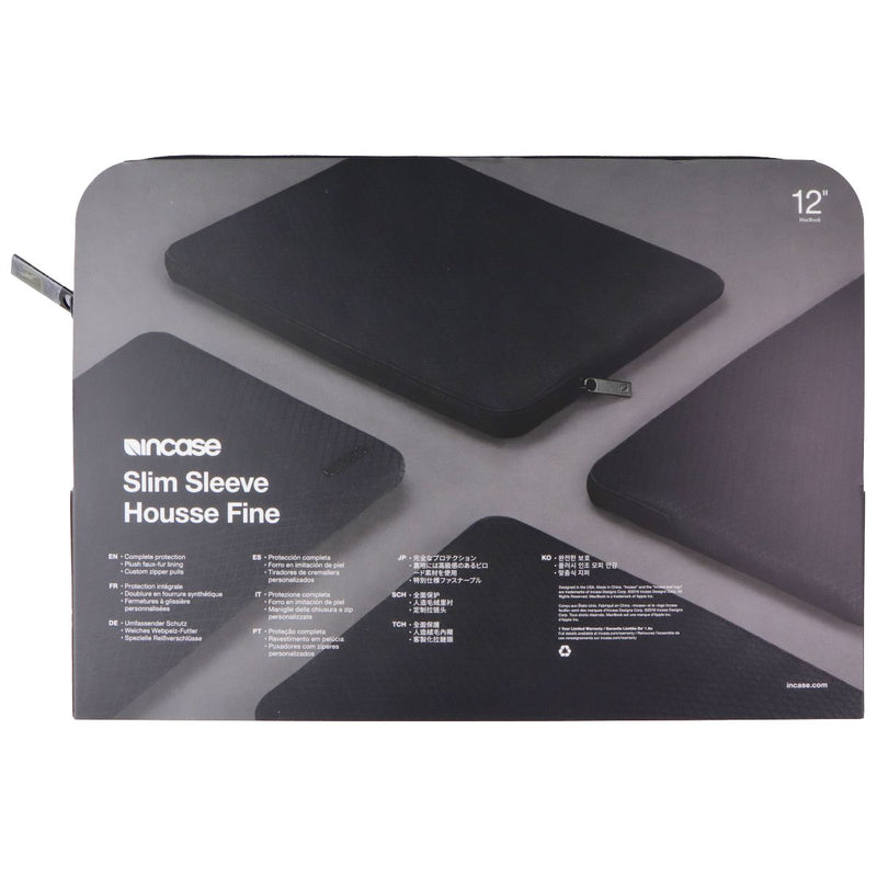 Incase Slim Sleeve with Diamond Ripstop for Apple MacBook 12-inch (2017) - Black