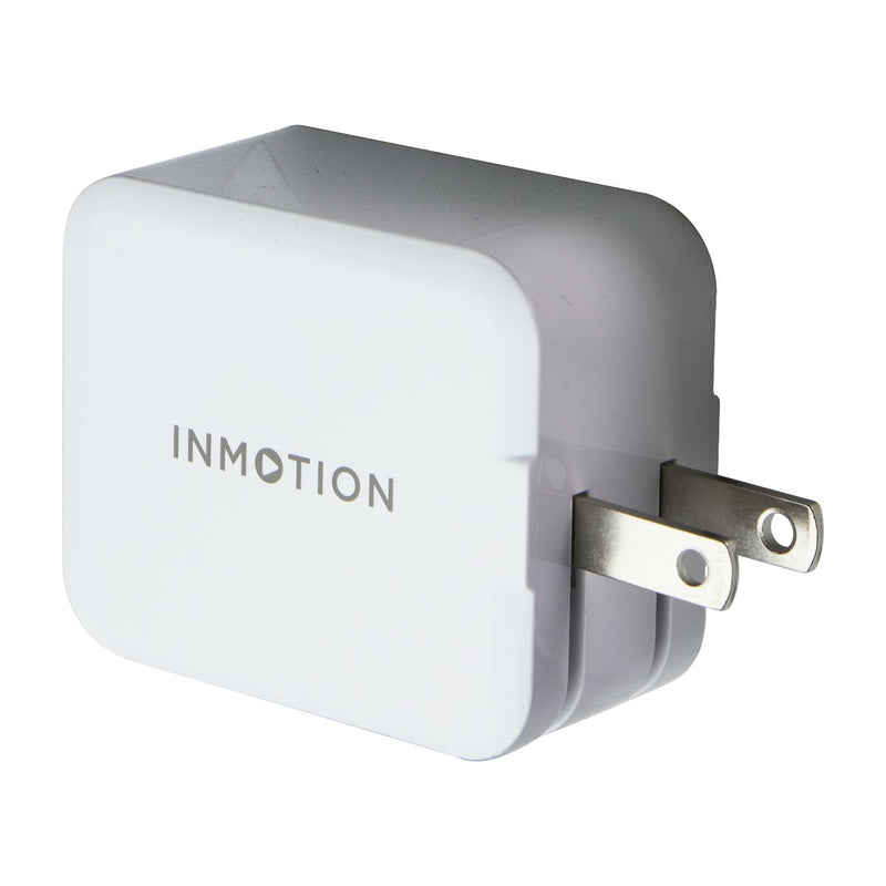 InMotion (20W/3A) Fast 2 Port Wall Charger with USB-A and USB-C Ports - White
