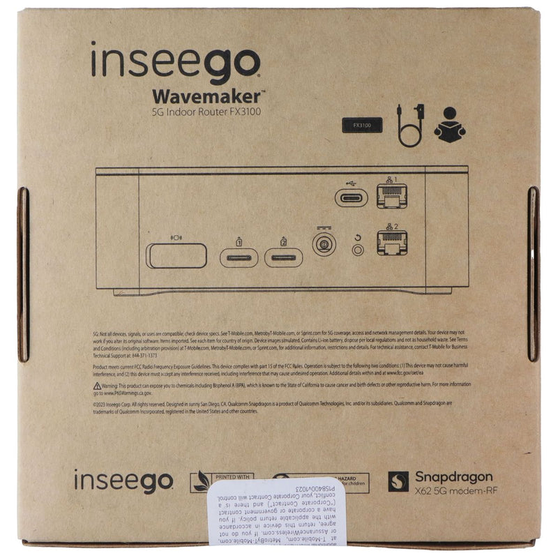 Inseego Wavemaker 5G Indoor Wi-Fi Router Kit - White (FX3100)