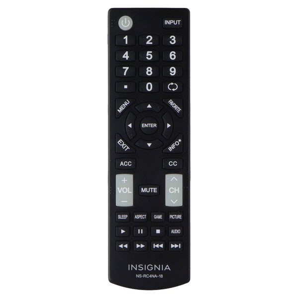 Insignia Remote Control (NS-RC4NA-18) for Select Insignia TVs - Black