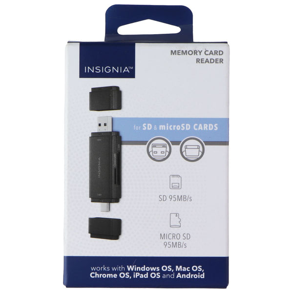 Insignia USB-C/USB-A to SD & microSD Card Reader - Black