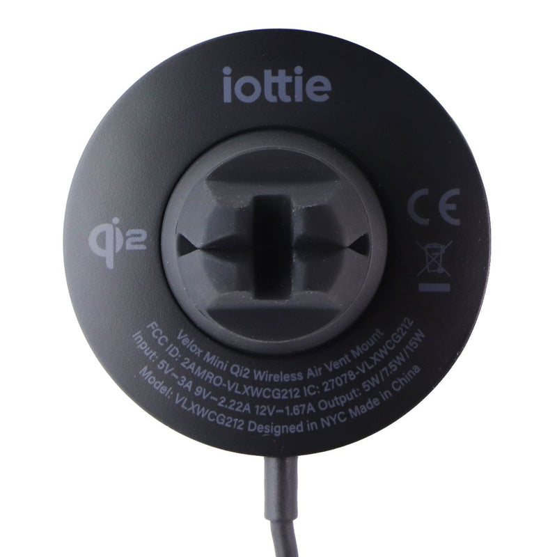 iOttie Velox 15W Qi2 Mini Wireless Charging MagSafe Compatible Car Mount - Black