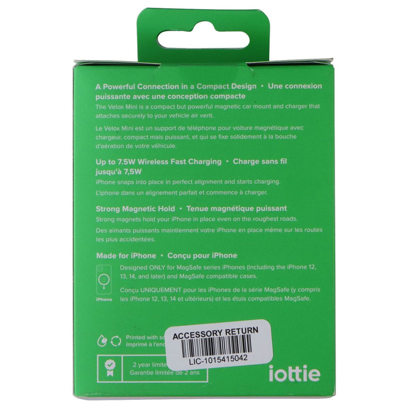 iOttie Velox 7.5W Magnetic Wireless Charging Mini Car Mount for MagSafe - Blue