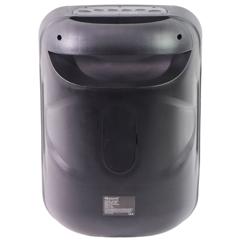 IQ Sound 6.5-in LED Rechargeable Bluetooth Speaker FM Radio - Black (IQ-1965BT)