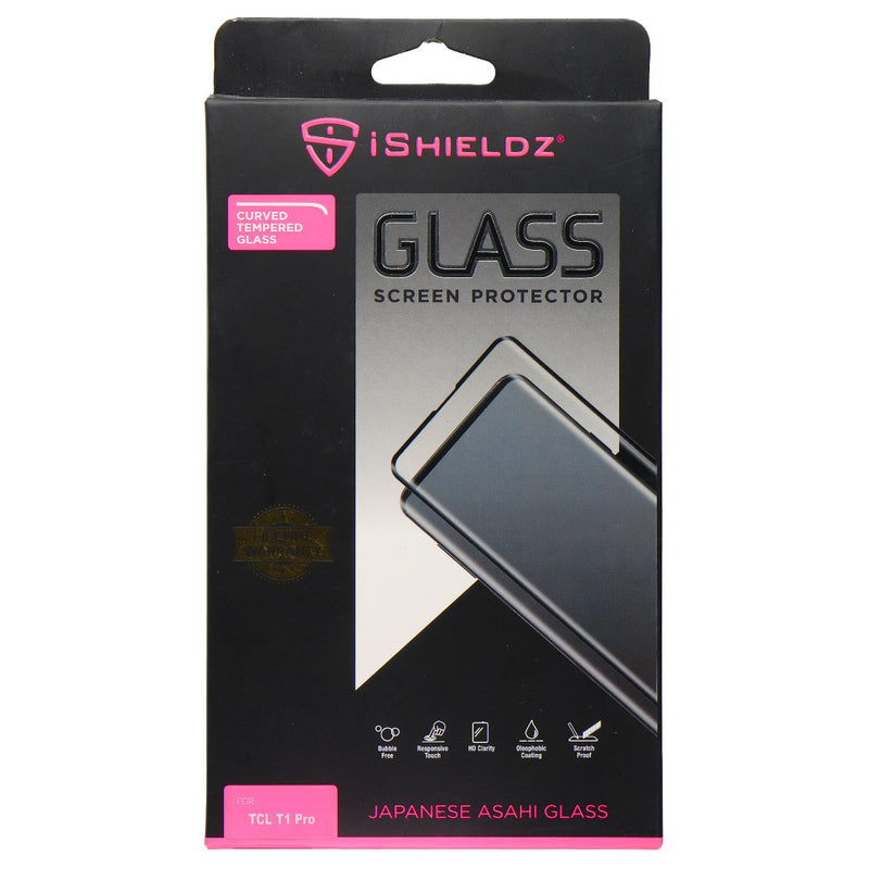iShieldz Curved Tempered Glass Screen Protector for TCL T1 Pro - Clear