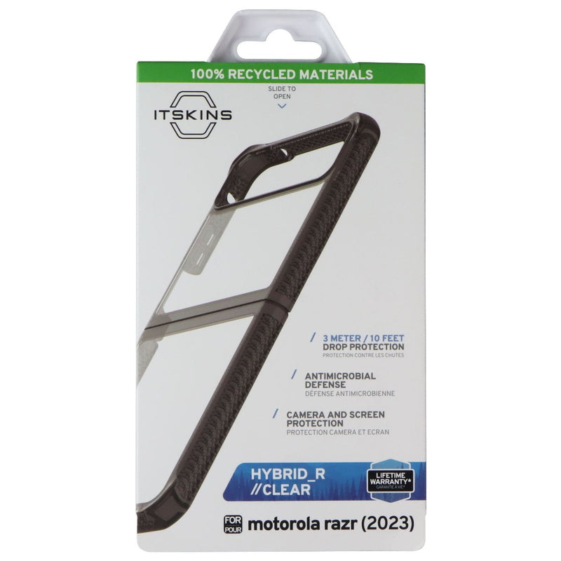 ITSKINS Hybrid_R // Clear Case for Motorola Razr (2023) - Black / Transparent