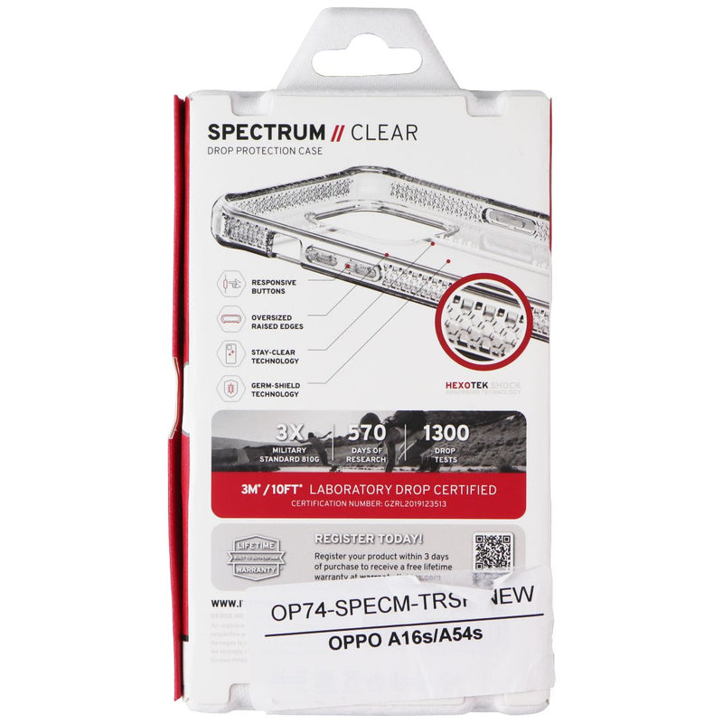 ITSKINS Spectrum Gel Case for OPPO A16 / A16s / A54 / A54s / A74 5G - Clear