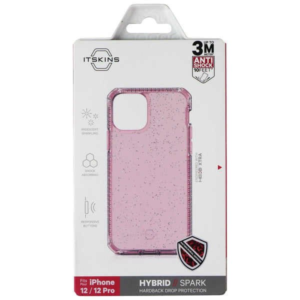 ITSKINS Hybrid // Spark Case for Apple iPhone 12 Pro / iPhone 12 - Sparkle Pink