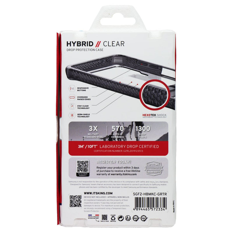 ITSKINS Hybrid // Clear Series Case for Samsung Galaxy Z Flip3 5G - Light Green