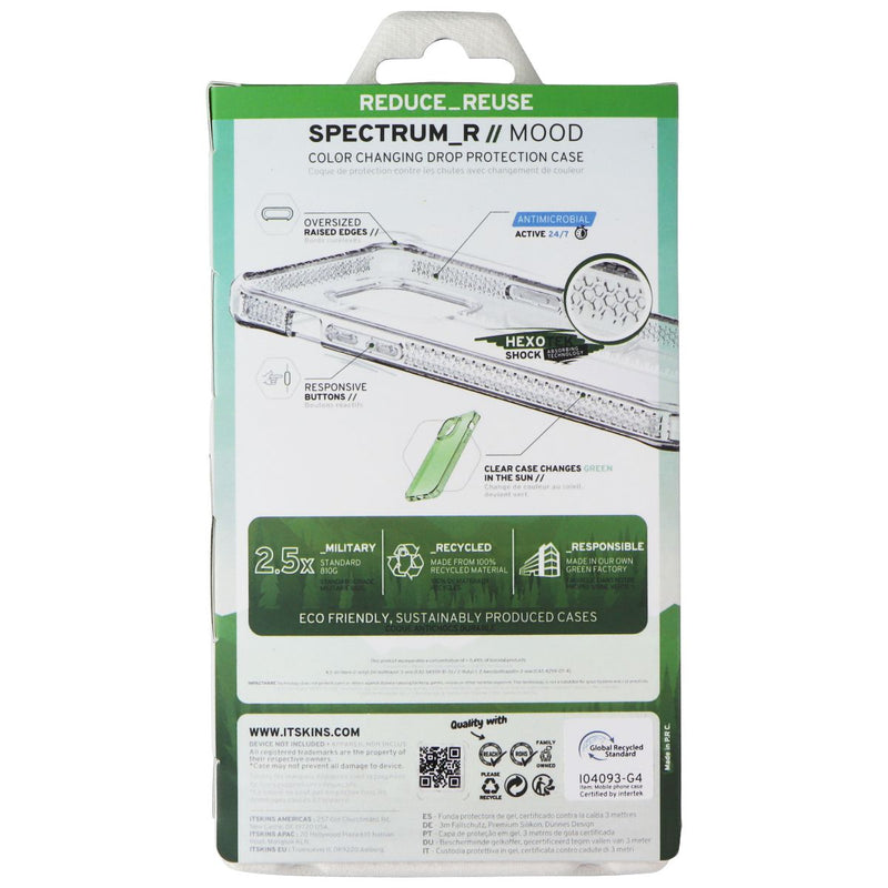 ITSKINS Spectrum_R // Mood Series Case for Apple iPhone 15 Pro - Clear / Green