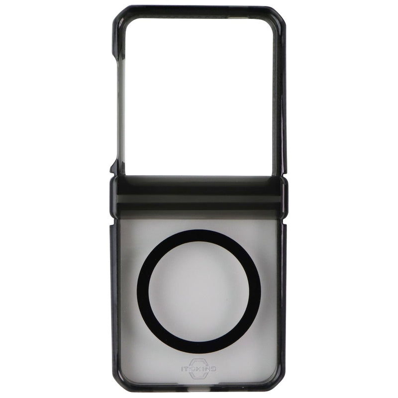 ITSKINS Hybrid_R Clear Hinge Case for Galaxy Z Flip7 FE / Flip6 - Black/Clear