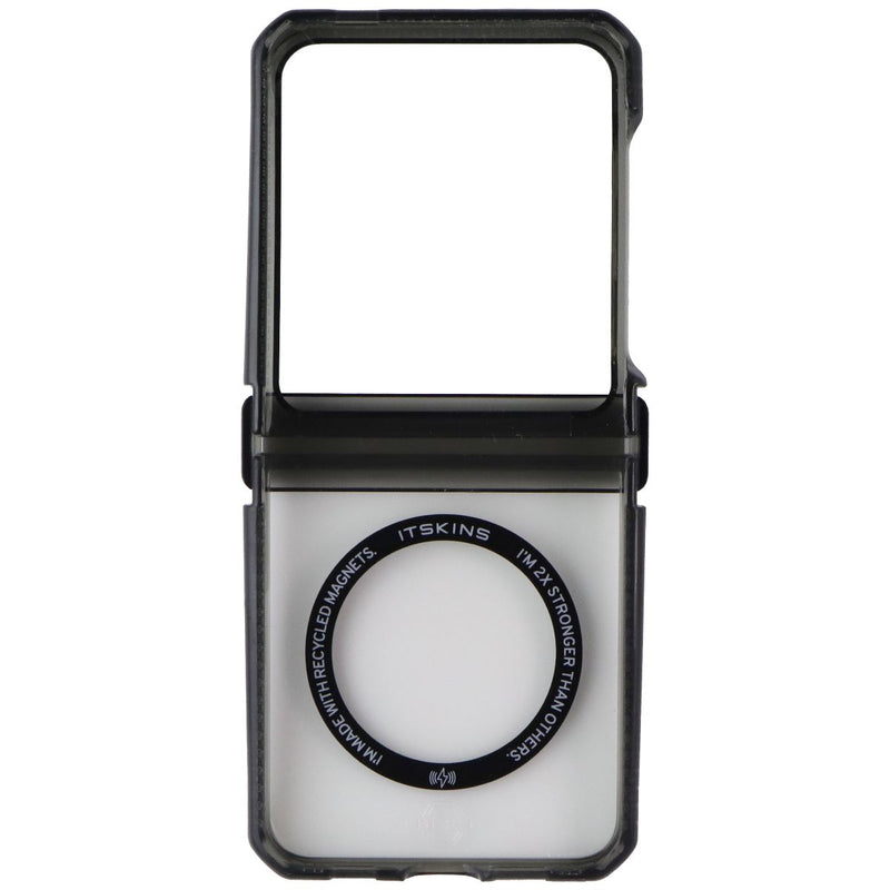 ITSKINS Hybrid_R Clear Hinge Case for Galaxy Z Flip7 FE / Flip6 - Black/Clear