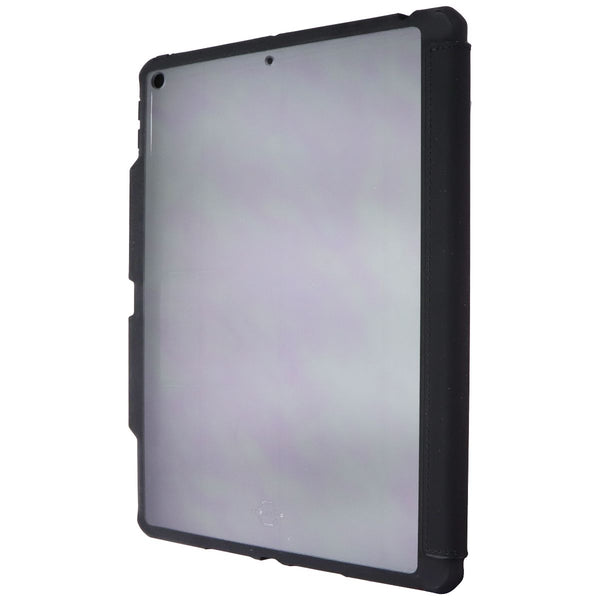 ITSKINS Hybrid_R // Solid Folio for Apple iPad 10.2-in (9/8/7 Gen) - Black/Clear