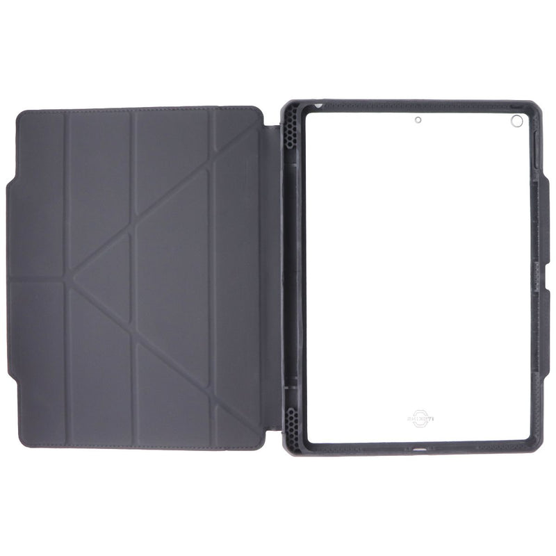 ITSKINS Hybrid_R // Solid Folio for Apple iPad 10.2-in (9/8/7 Gen) - Black/Clear