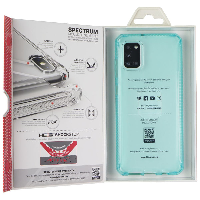 ITSKINS Spectrum // Clear Case for Samsung Galaxy A31 - Light Blue (Transparent)