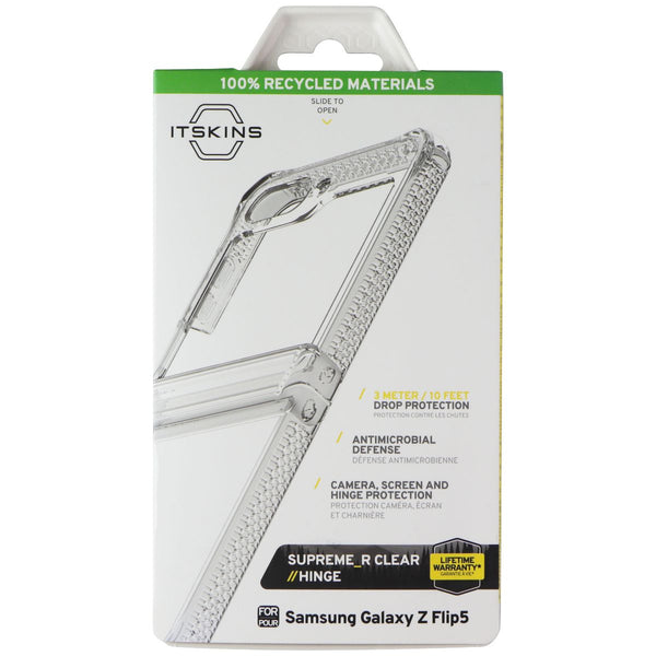 ITSKINS Supreme_R Clear // Hinge Case for Samsung Galaxy Z Flip5 - Transparent