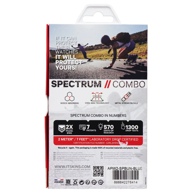 ITSKINS Spectrum // Combo Case for Apple Watch Series SE/6/5/4 (44mm) - Blue