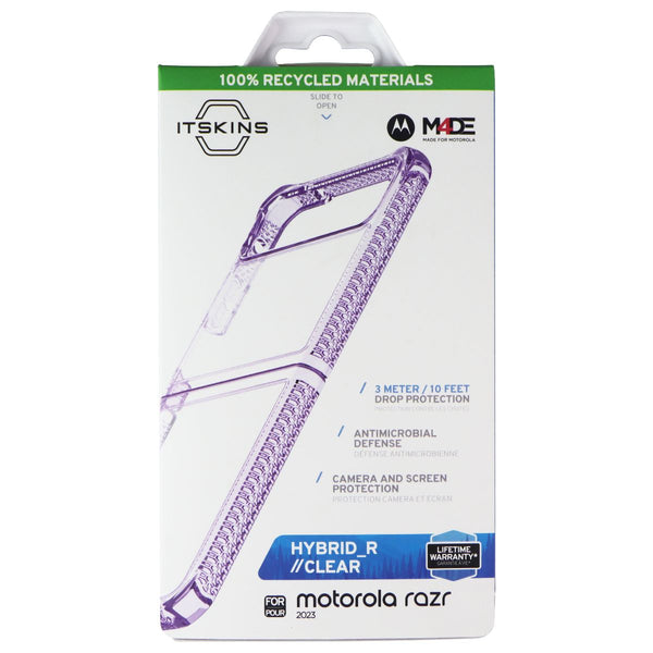 ITSKINS Hybrid_R Clear Case for Motorola Razr (2023) - Light Purple
