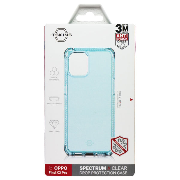 ITSKINS Spectrum // Clear Series Case for OPPO Find X3 Pro - Light Blue