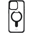 ITSKINS Hybrid_R // Stand Case for MagSafe for iPhone 15 Pro Max - Black/Clear