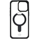 ITSKINS Hybrid_R // Stand Case for MagSafe for iPhone 15 Pro Max - Black/Clear