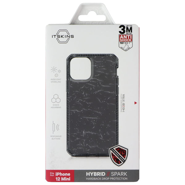 ITSKINS Hybrid // Spark Series Case for Apple iPhone 12 Mini - Sparkle Smoke