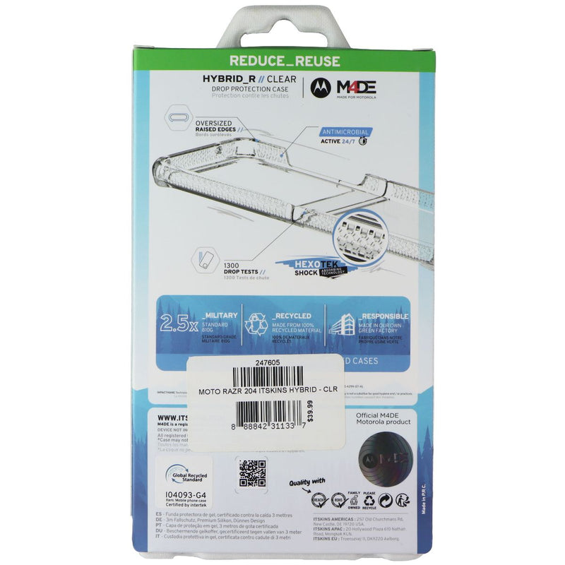 ITSKINS Hybrid_R Series Case for Motorola Razr (2024) - Clear