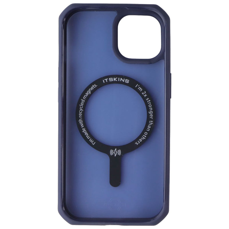 ITSKINS Hybrid R // Frost Ultra Hybrid Case for MagSafe for iPhone 15/14 - Blue