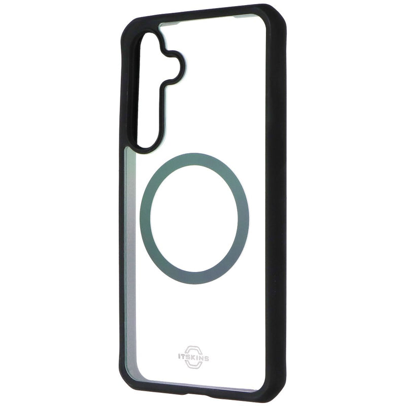 ITSKINS Hybrid_R // Solid Case for Samsung Galaxy S24 Plus - Black / Transparent