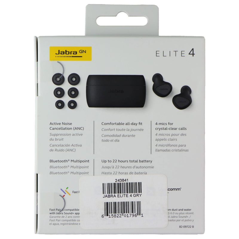 Jabra GN Elite 4 - True Wireless Earbuds with ANC - Dark Grey