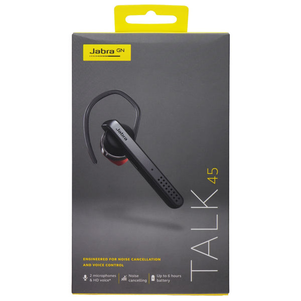 Jabra Talk 45 Wireless Bluetooth Single In-Ear Headset with Ear-Hook - Black