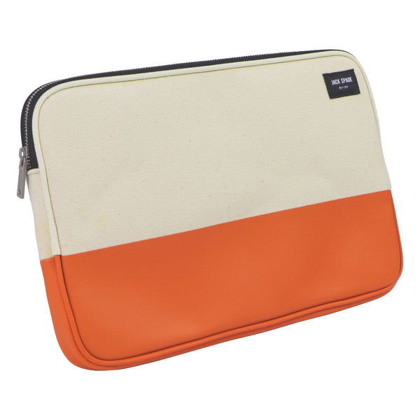 Jack Spade New York Dripped Canvas Sleeve for 13-in Laptops - Tan/Orange