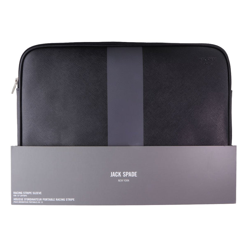 Jack Spade New York Racing Stripe Sleeve for 13-in Laptops - Black/Gray