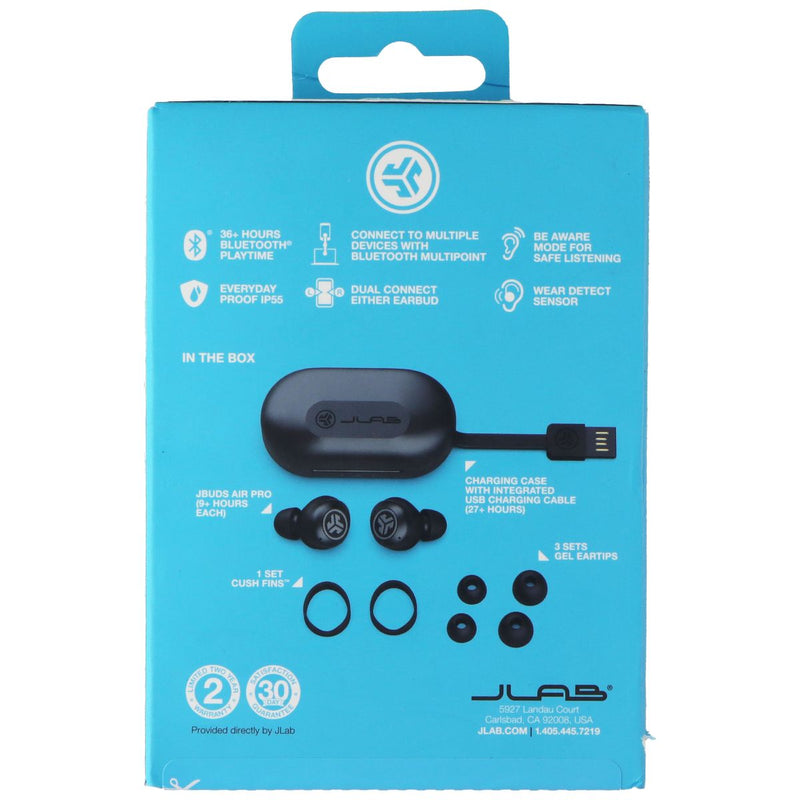 JLab JBuds Air Pro True Wireless Headphones with Charging Case - Black