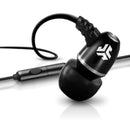 JLab Audio Wired Metal Earbuds with Microphone and Controls - Black