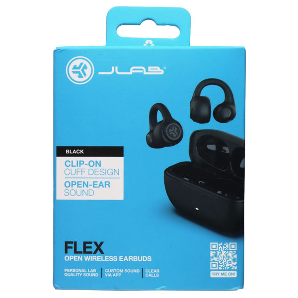 JLab - Flex Series Open-Clip True Wireless Earbuds - Black