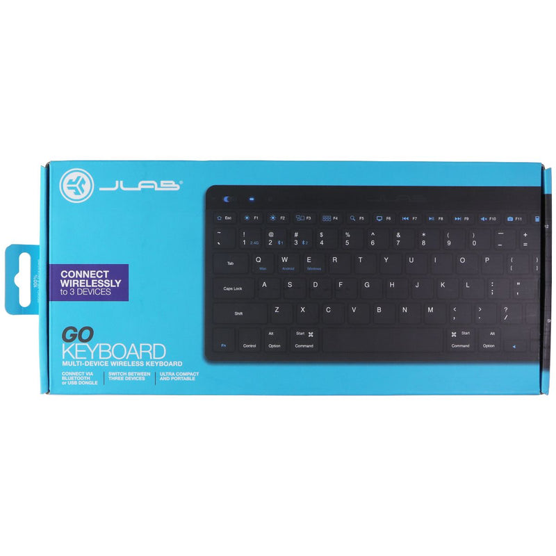 JLAB Multi-Device Wireless Bluetooth GO Keyboard - Black (KGOKEYBRBLK4)