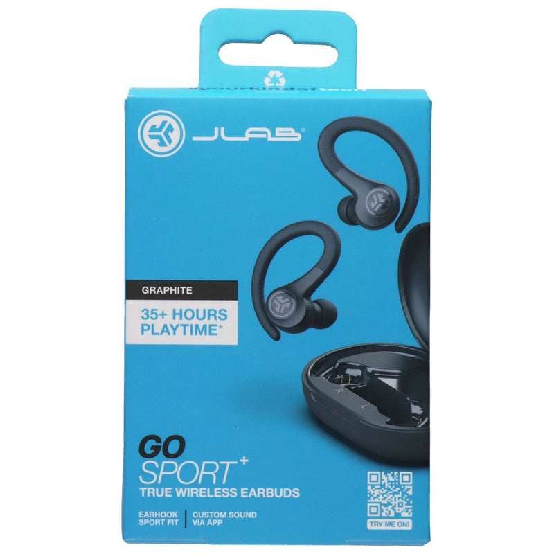 JLab Go Sport+ True Wireless Earbuds with 35+ Hours Playtime - Graphite