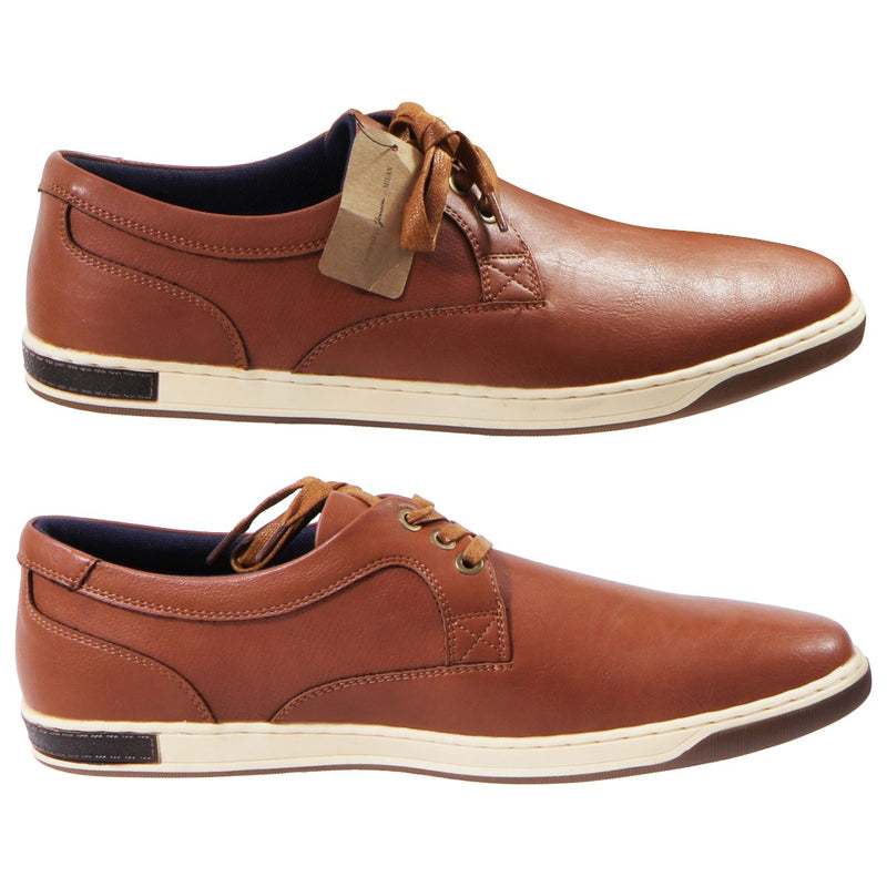 Jousen Milan Men's Fashion Sneakers Size 13 - 3 Eyelets - A81Q06 Yellow Brown