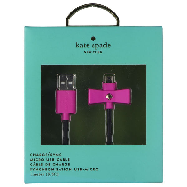 Kate Spade New York (3.3-Ft) Charge/Sync Micro-USB Cable - Black/Pink/Gold