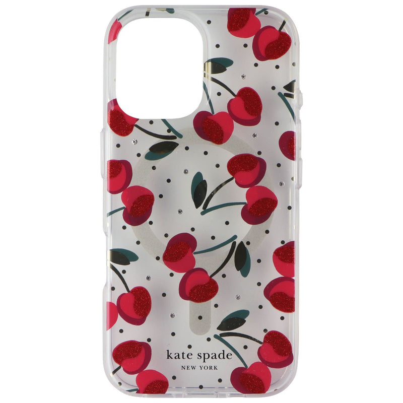 Kate Spade Protective Case for MagSafe for Apple iPhone 16 - Cherry Dot Gems