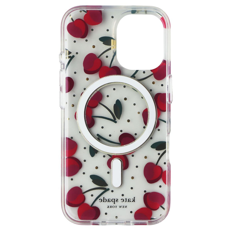 Kate Spade Protective Case for MagSafe for iPhone 16 Pro - Cherry Dot/Clear