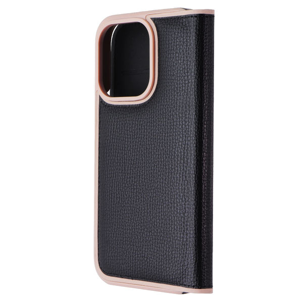 Kate Spade Wrap Folio Case for Apple iPhone 14 Pro - Black/Pale Vellum Bumper
